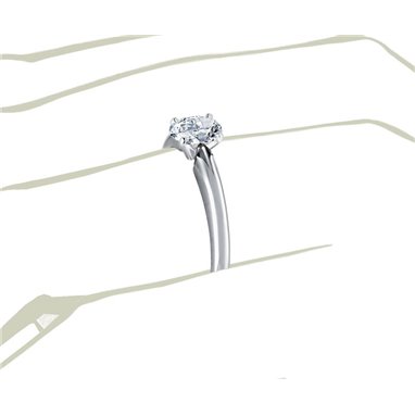 Original Empire 0,20 ct Pierścionek z diamentem owalnym