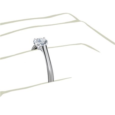 The Great 1884 - 0,20 ct Pierścionek z diamentem owalnym