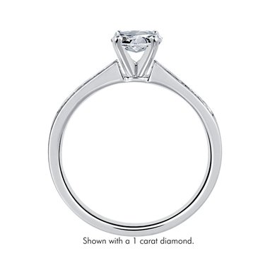 The Queen Diamond - 0,20 ct diament centralny + 0,60 ct kamienie boczne Pierścionek z diamentem owalnym