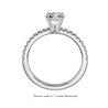 The Queen Diamond - 0,20 ct diament centralny + 0,36 ct kamienie boczne Pierścionek z diamentem owalnym