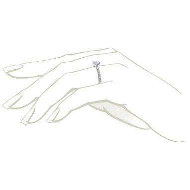 The Queen Diamond - 0,20 ct diament centralny + 0,36 ct kamienie boczne Pierścionek z diamentem owalnym