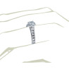The Queen Diamond - 0,70 ct diament centralny + 0,40 ct kamienie boczne Pierścionek z diamentem z białego złota