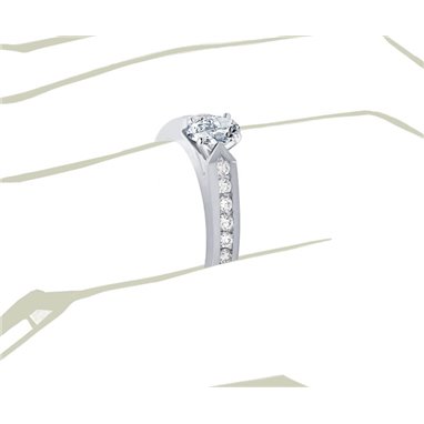 The Queen Diamond - 0,20 ct diament centralny + 0,60 ct kamienie boczne Pierścionek z diamentem owalnym