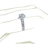The Queen Diamond - 1,50 ct diament centralny + 0,40 ct kamienie boczne Pierścionek z diamentem z białego złota