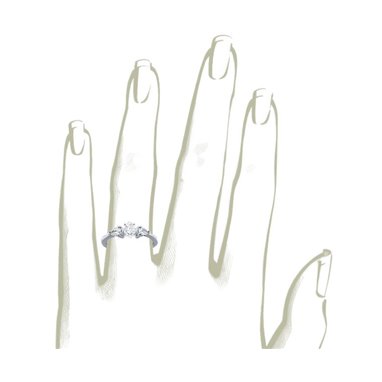 The Queen Diamond - 0,20 ct diament centralny + 0,30 ct kamienie boczne Pierścionek z diamentem owalnym