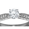 The Queen Diamond - 0,30 ct diament centralny + 0,48 ct kamienie boczne Pierścionek z diamentem z białego złota