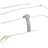 The Queen Diamond - 0,30 ct diament centralny + 0,48 ct kamienie boczne Pierścionek z diamentem z białego złota
