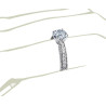 The Queen Diamond - 1,00 ct diament centralny + 0,48 ct kamienie boczne Pierścionek z diamentem z białego złota