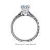 The Queen Diamond - 1,00 ct diament centralny + 0,48 ct kamienie boczne Pierścionek z diamentem z białego złota