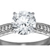 The Queen Diamond - 1,50 ct diament centralny + 0,48 ct kamienie boczne Pierścionek z diamentem z białego złota