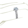 The Queen Diamond - 1,50 ct diament centralny + 0,48 ct kamienie boczne Pierścionek z diamentem z białego złota