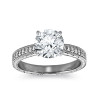 The Queen Diamond - 2,00 ct diament centralny + 0,48 ct kamienie boczne Pierścionek z diamentem z białego złota