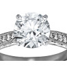 The Queen Diamond - 2,00 ct diament centralny + 0,48 ct kamienie boczne Pierścionek z diamentem z białego złota