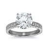The Queen Diamond - 2,50 ct diament centralny + 0,48 ct kamienie boczne Pierścionek z diamentem z białego złota