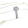 The Queen Diamond - 2,50 ct diament centralny + 0,48 ct kamienie boczne Pierścionek z diamentem z białego złota