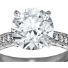 The Queen Diamond - 2,50 ct diament centralny + 0,48 ct kamienie boczne Pierścionek z diamentem z białego złota