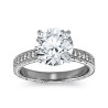 The Queen Diamond - 3,00 ct diament centralny + 0,48 ct kamienie boczne Pierścionek z diamentem z białego złota