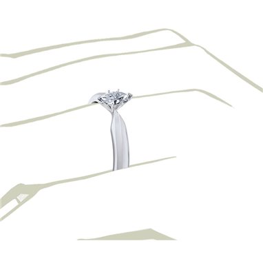 The Great 1884 - Pierścionek z diamentem 0,20ct z białego złota