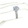 The Queen Diamond - 3,00 ct diament centralny + 0,48 ct kamienie boczne Pierścionek z diamentem z białego złota