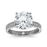 The Queen Diamond - 4,00 ct diament centralny + 0,48 ct kamienie boczne Pierścionek z diamentem z białego złota