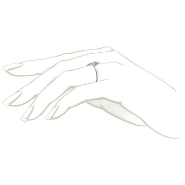 The Great 1884 - Pierścionek z diamentem 0,20ct z białego złota