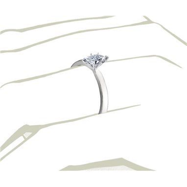 The Great 1884 - Pierścionek z diamentem 0,20ct z białego złota