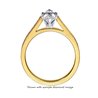 The Queen Diamond - 0,20 ct diament centralny + 0,48 ct kamienie boczne Pierścionek z diamentem z żółtego złota