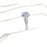 The Queen Diamond - 1,25 ct diament centralny + 0,30 ct kamienie boczne Pierścionek z diamentem z białego złota
