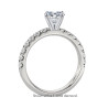 The Queen Diamond - 1,00 ct diament centralny + 0,60 ct kamienie boczne Pierścionek z diamentem z białego złota