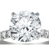 The Queen Diamond - 4,00 ct diament centralny + 0,60 ct kamienie boczne Pierścionek z diamentem z białego złota