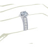 The Queen Diamond - 1,50 ct diament centralny + 0,48 ct kamienie boczne Pierścionek z diamentem z białego złota