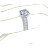 The Queen Diamond - 3,00 ct diament centralny + 0,48 ct kamienie boczne Pierścionek z diamentem z białego złota