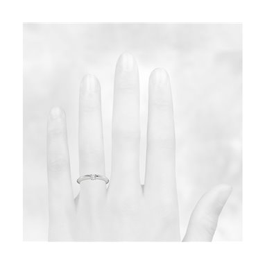 The Great 1884 - Pierścionek z diamentem 0,20ct z białego złota