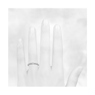 The Queen Diamond - 0,20 ct diament centralny + 0,60 ct kamienie boczne Pierścionek z diamentem z białego złota