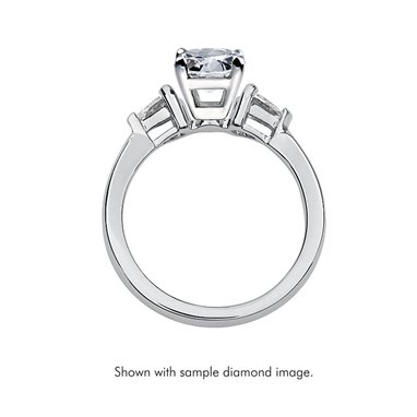 The Queen Diamond - 0,20 ct diament centralny + 0,30 ct kamienie boczne Pierścionek z diamentem z białego złota