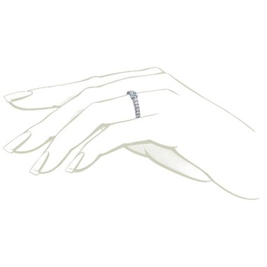 The Queen Diamond - 0,20 ct diament centralny + 0,60 ct kamienie boczne Pierścionek z diamentem z białego złota