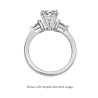 The Queen Diamond - 0,20 ct diament centralny + 0,30 ct kamienie boczne Pierścionek z diamentem z białego złota