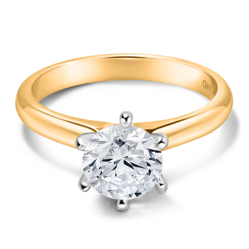 The Great 1884 - Pierścionek z diamentem 1,00ct (G Si1 EX EX) z żółtego złota