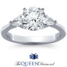 The Queen Diamond - 2,00 ct diament centralny + 0,30 ct kamienie boczne Pierścionek z diamentem z białego złota