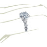 The Queen Diamond - 3,00 ct diament centralny + 0,70 ct kamienie boczne Pierścionek z diamentem z białego złota