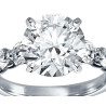 The Queen Diamond - 4,00 ct diament centralny + 0,70 ct kamienie boczne Pierścionek z diamentem z białego złota