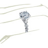 The Queen Diamond - 4,00 ct diament centralny + 0,70 ct kamienie boczne Pierścionek z diamentem z białego złota