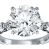 The Queen Diamond - 5,00 ct diament centralny + 0,70 ct kamienie boczne Pierścionek z diamentem z białego złota