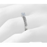 The Queen Diamond - 0,30 ct diament centralny + 0,64 ct kamienie boczne Pierścionek z diamentem z białego złota