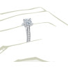 The Queen Diamond - 1,00 ct diament centralny + 0,64 ct kamienie boczne Pierścionek z diamentem z białego złota