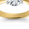The Queen Diamond - 0,30 ct diament centralny + 0,48 ct kamienie boczne Pierścionek z diamentem z żółtego złota