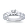 The Queen Diamond - 0,70 ct diament centralny + 0,60 ct kamienie boczne Pierścionek z diamentem z białego złota
