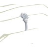 The Queen Diamond - 0,40 ct diament centralny + 0,30 ct kamienie boczne Pierścionek z diamentem z białego złota