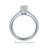 The Queen Diamond - 0,30 ct diament centralny + 0,40 ct kamienie boczne Pierścionek z diamentem z białego złota