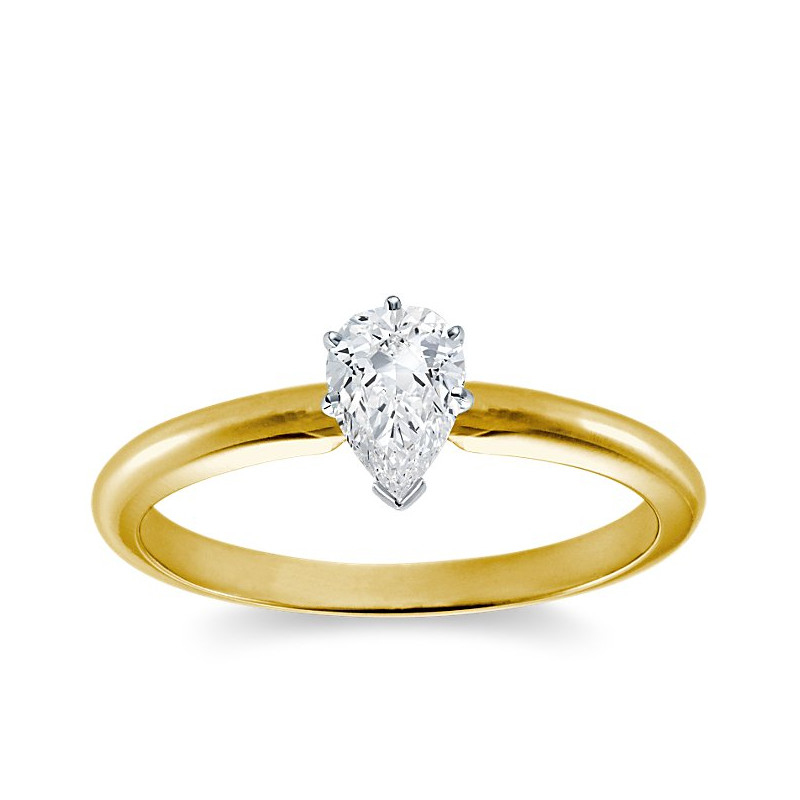 Original Empire Pierścionek z diamentem 0,40ct z żółtego złota